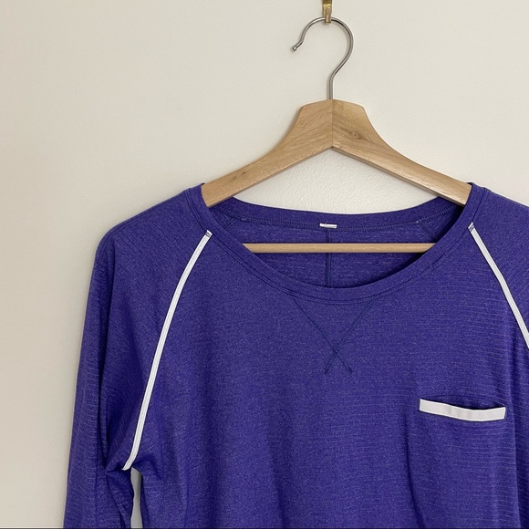 Lululemon | Purple Striped Long Sleeve - Picture 1 of 8